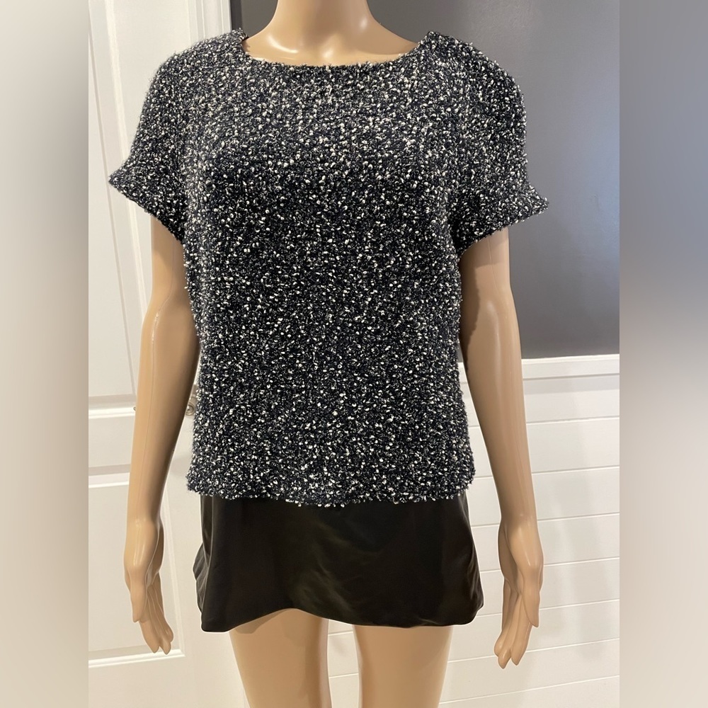 Charlotte Brody tweed/vegan leather  size 8